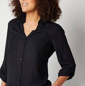 By and By Size XL Black Blouse